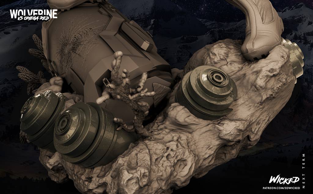 P站图纸印象馆 3DWicked 漫威 金钢狼对战红色欧米伽 3DWicked 漫威 金钢狼对战红色欧米伽