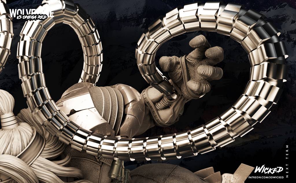 P站图纸印象馆 3DWicked 漫威 金钢狼对战红色欧米伽 3DWicked 漫威 金钢狼对战红色欧米伽