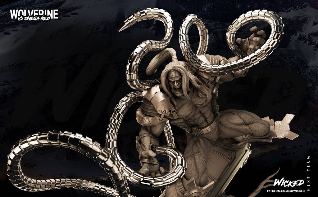 P站图纸印象馆 3DWicked 漫威 金钢狼对战红色欧米伽 3DWicked 漫威 金钢狼对战红色欧米伽