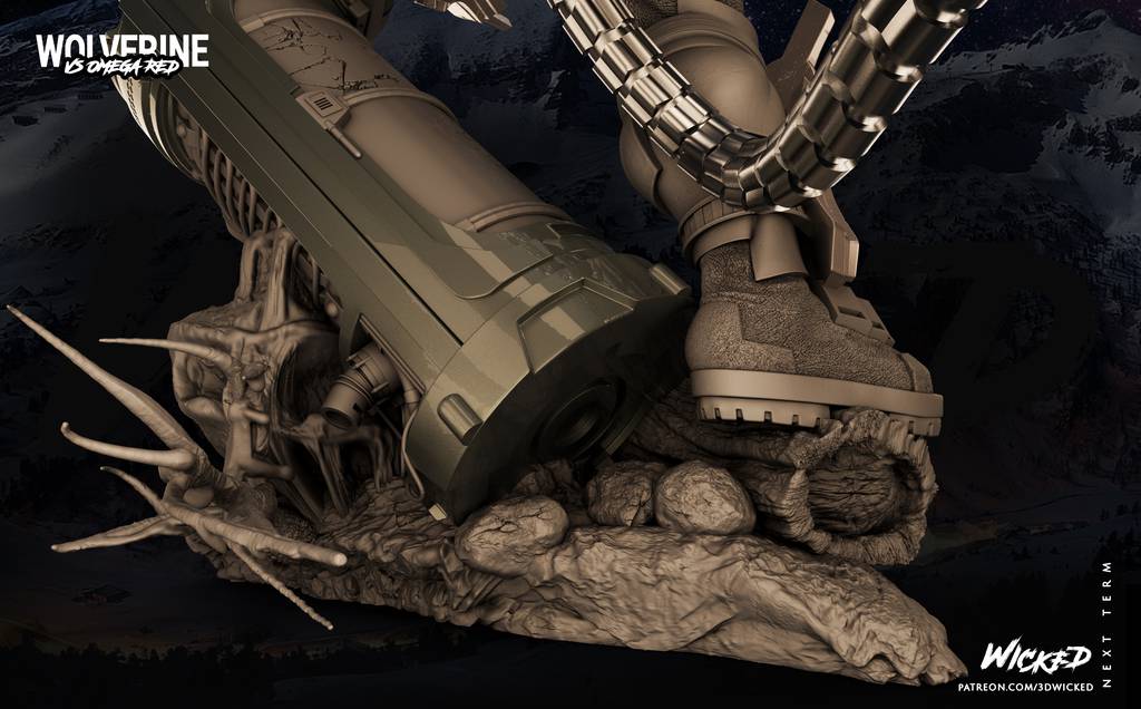 P站图纸印象馆 3DWicked 漫威 金钢狼对战红色欧米伽 3DWicked 漫威 金钢狼对战红色欧米伽
