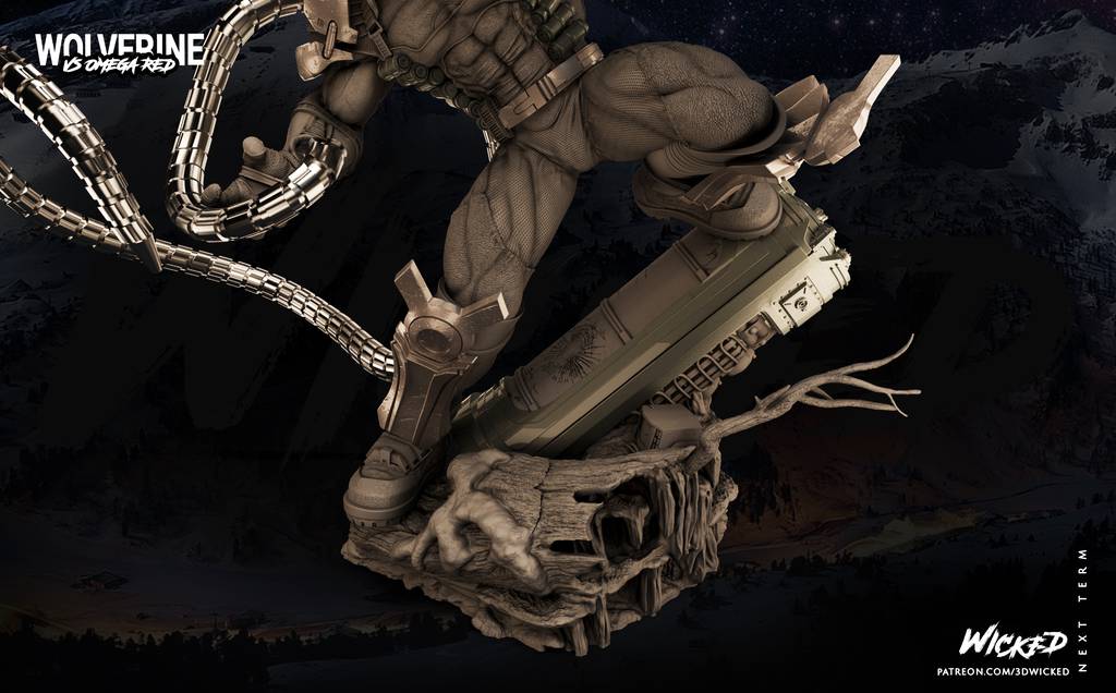 P站图纸印象馆 3DWicked 漫威 金钢狼对战红色欧米伽 3DWicked 漫威 金钢狼对战红色欧米伽
