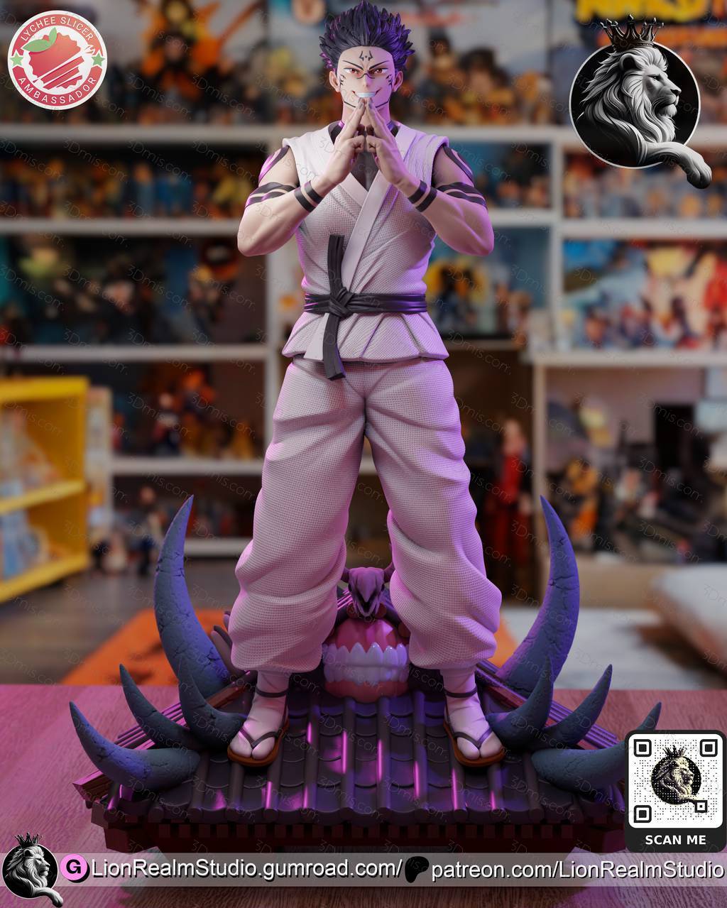 P站图纸印象馆 LionRealm 咒术回战 两面宿傩 LionRealm 咒术回战 两面宿傩