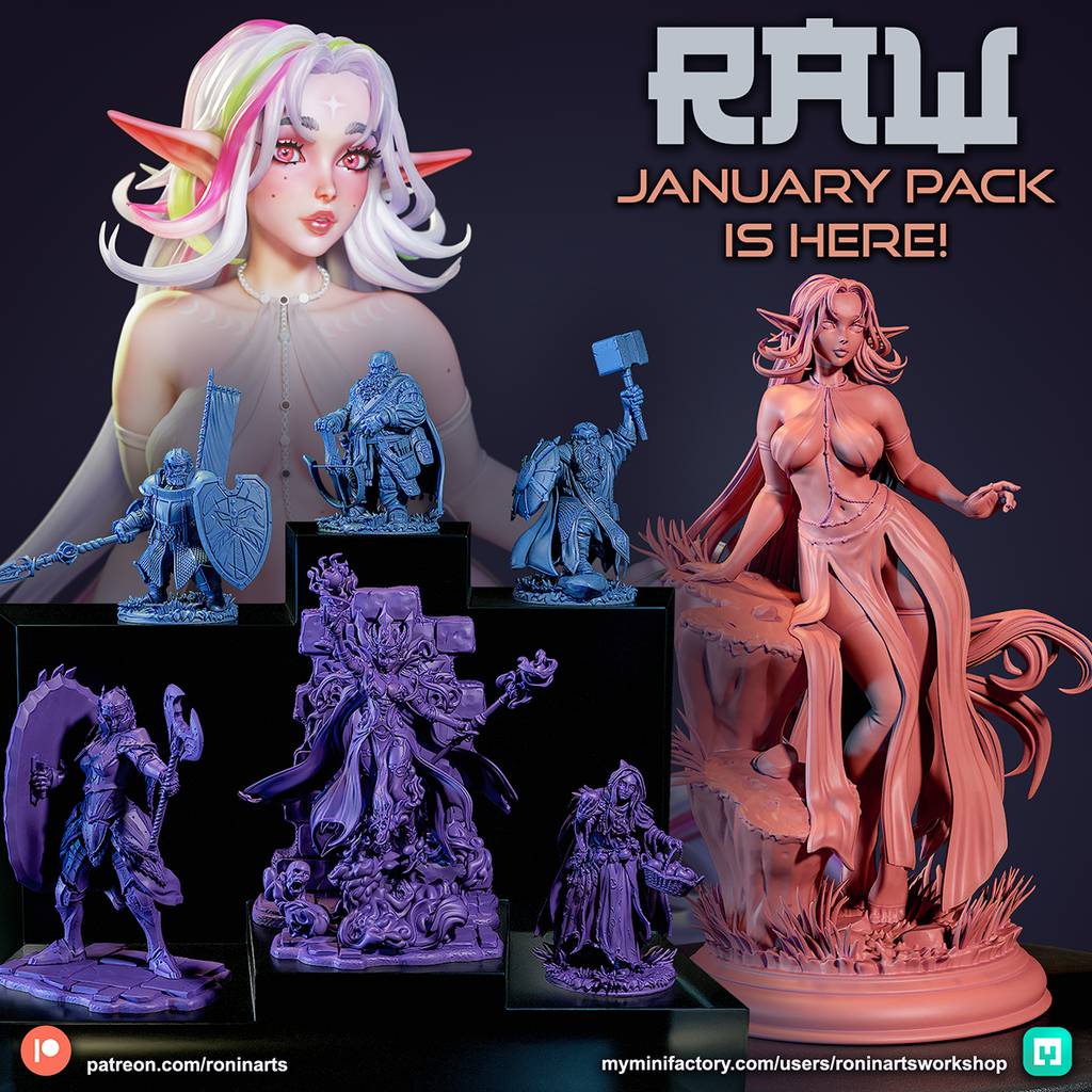 P站图纸印象馆 Ronin Arts 2025年1月份图纸包 Ronin Arts 2025年1月份图纸包