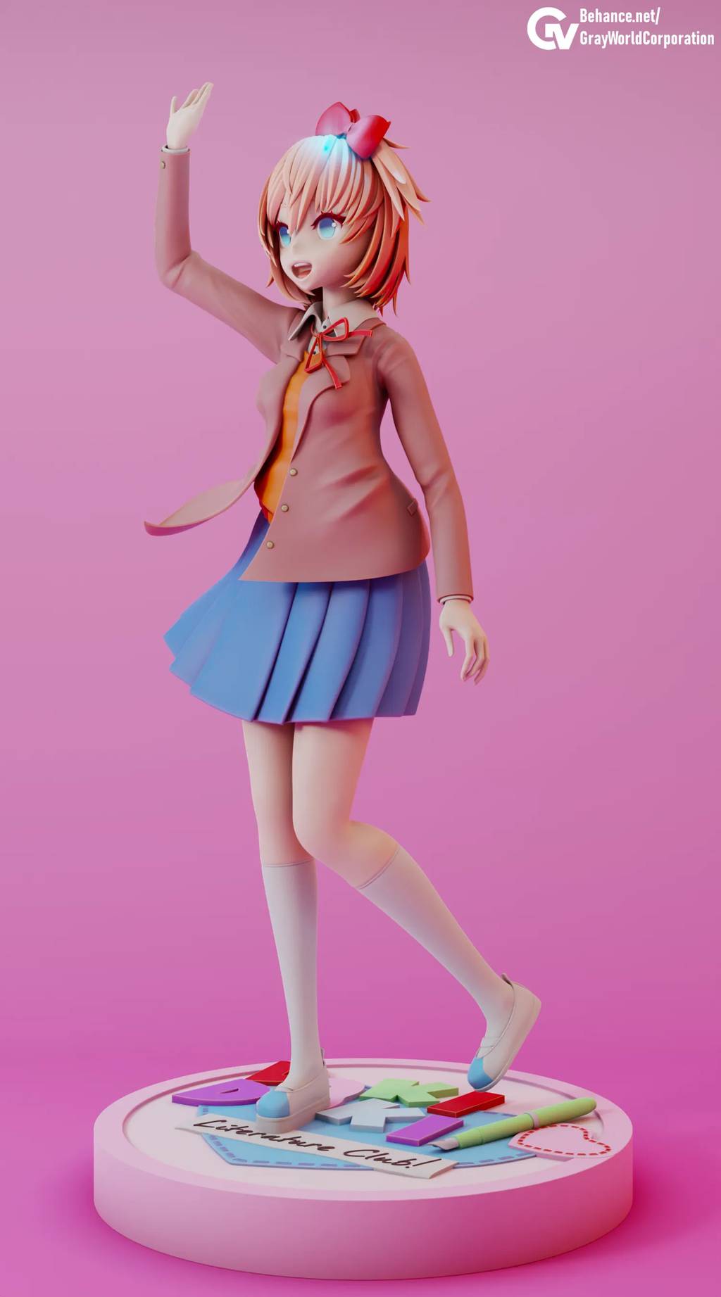 P站图纸印象馆 GrayWorld 心跳文学部 纱世里 GrayWorld 心跳文学部 纱世里