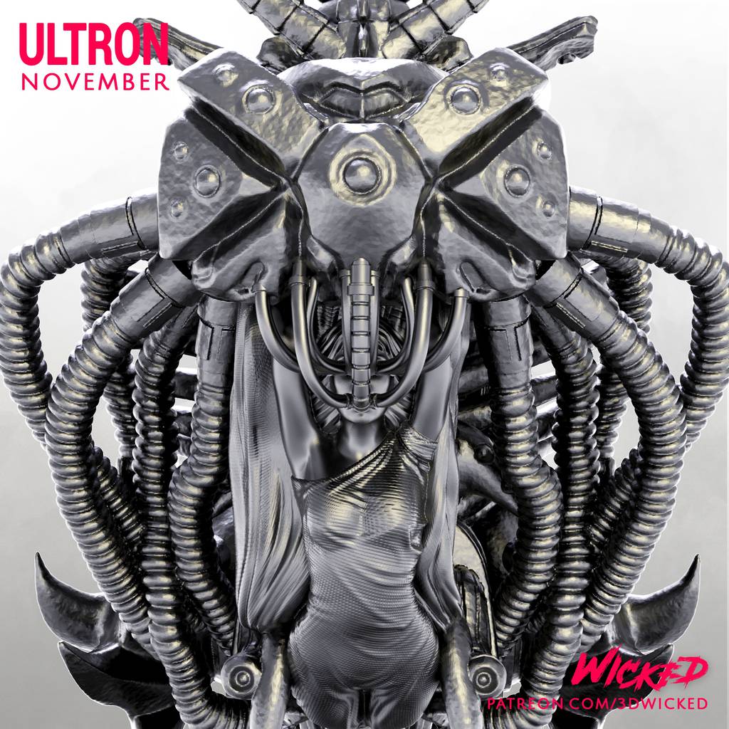 P站图纸印象馆 3DWicked 漫威 奥创 3DWicked 漫威 奥创