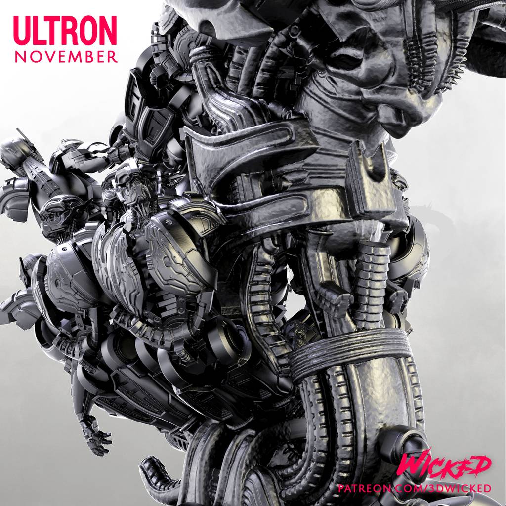 P站图纸印象馆 3DWicked 漫威 奥创 3DWicked 漫威 奥创