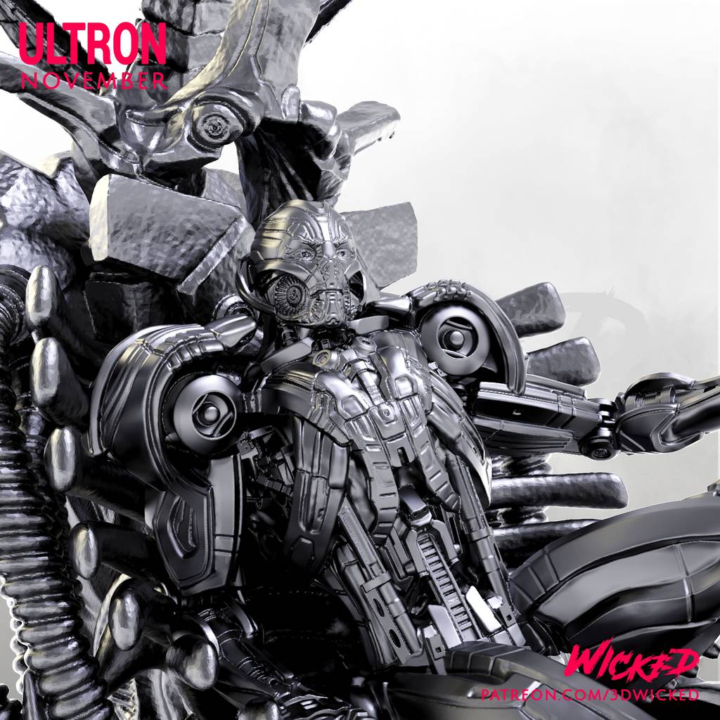 P站图纸印象馆 3DWicked 漫威 奥创 3DWicked 漫威 奥创