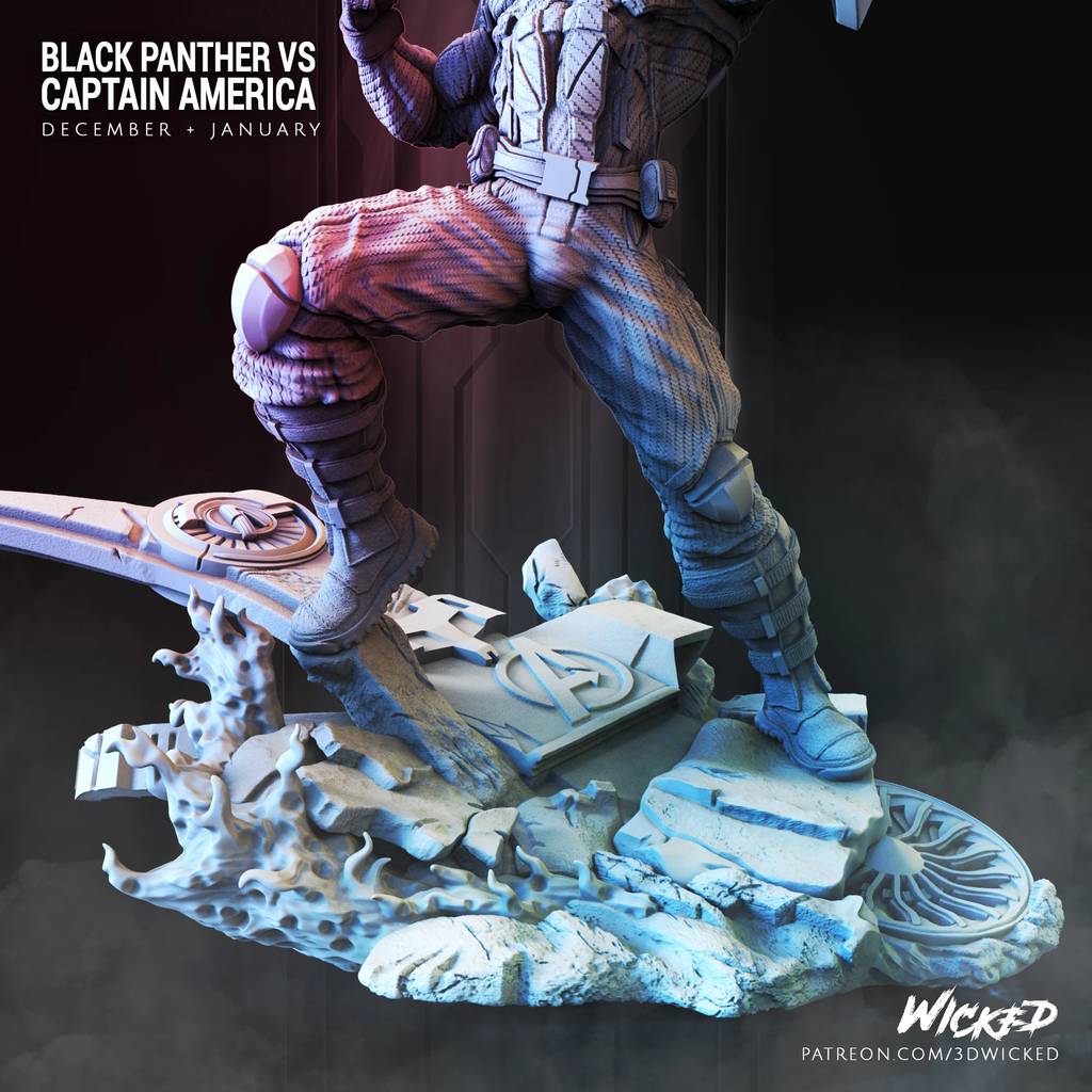 P站图纸印象馆 3DWicked 漫威 美国队长 3DWicked 漫威 美国队长