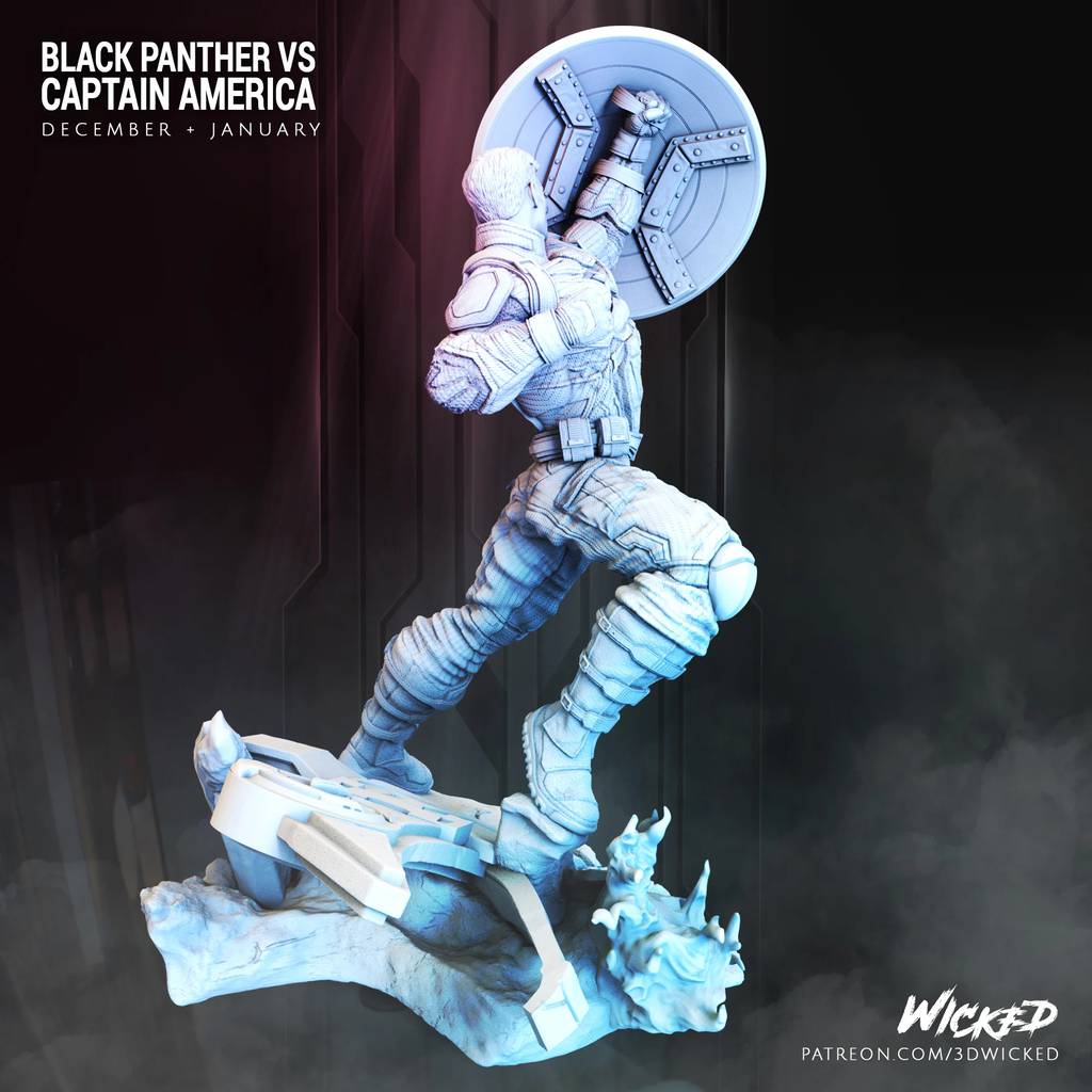 P站图纸印象馆 3DWicked 漫威 美国队长 3DWicked 漫威 美国队长