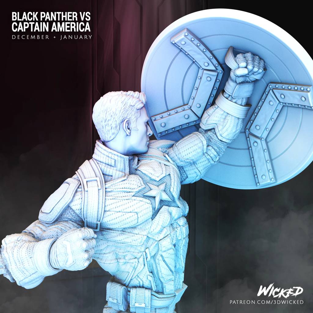 P站图纸印象馆 3DWicked 漫威 美国队长 3DWicked 漫威 美国队长