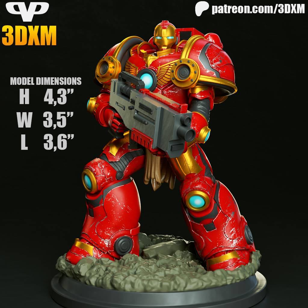 P站图纸印象馆 Chibi STL 战锤40K 铁人 Chibi STL 战锤40K 铁人