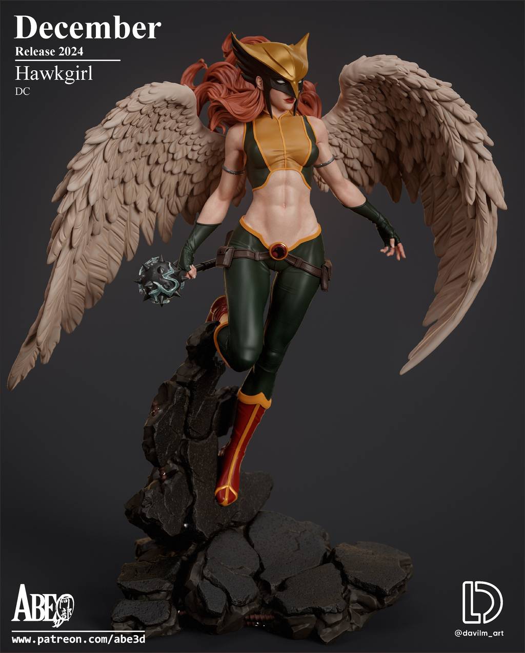 P站图纸印象馆 ABE3D DC漫画 鹰女 ABE3D DC漫画 鹰女