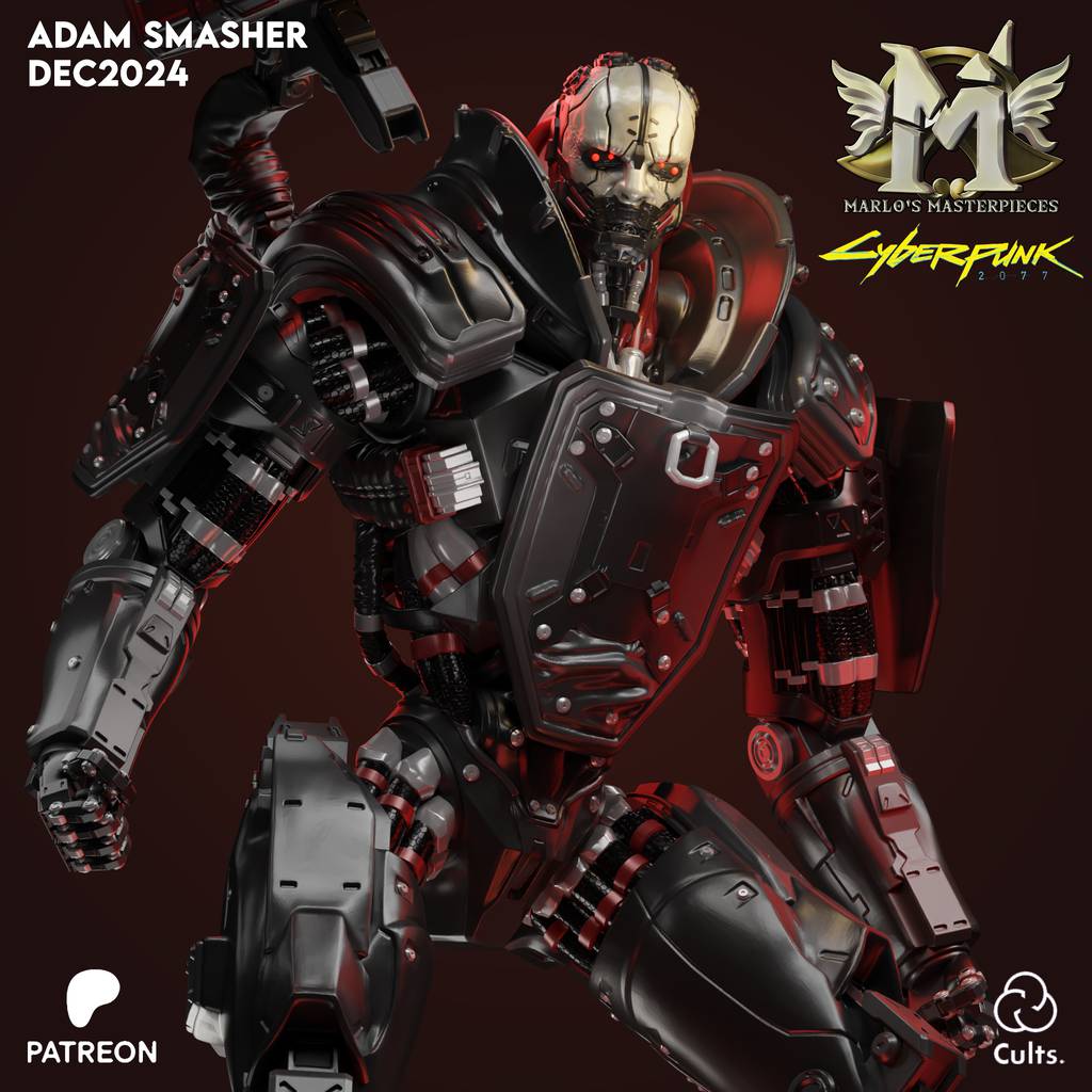 P站图纸印象馆 赛博朋克 重锤亚当 赛博朋克 重锤亚当