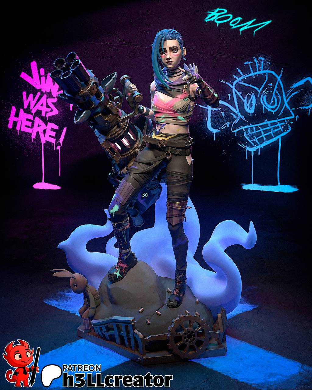 P站图纸印象馆 H3LL 英雄联盟 金克丝 H3LL 英雄联盟 金克丝