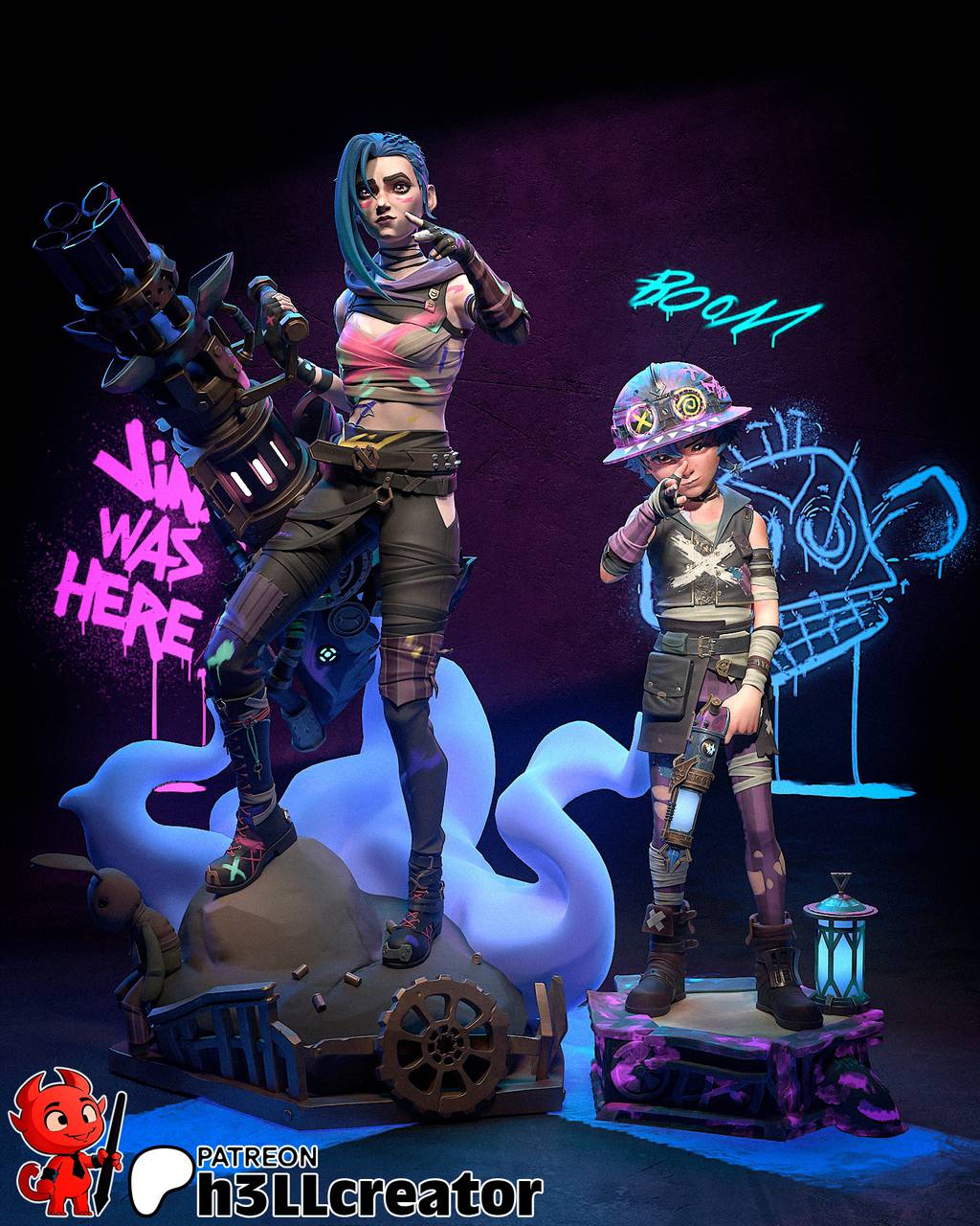 P站图纸印象馆 H3LL 英雄联盟 金克丝 H3LL 英雄联盟 金克丝