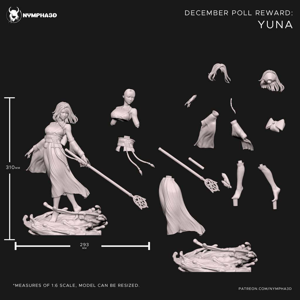 P站图纸印象馆 NYMPHA 3D 最终幻想 尤娜 NYMPHA 3D 最终幻想 尤娜