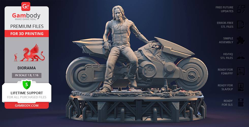 P站图纸印象馆 Gambody 赛博朋克 强尼·银手 Gambody 赛博朋克 强尼·银手