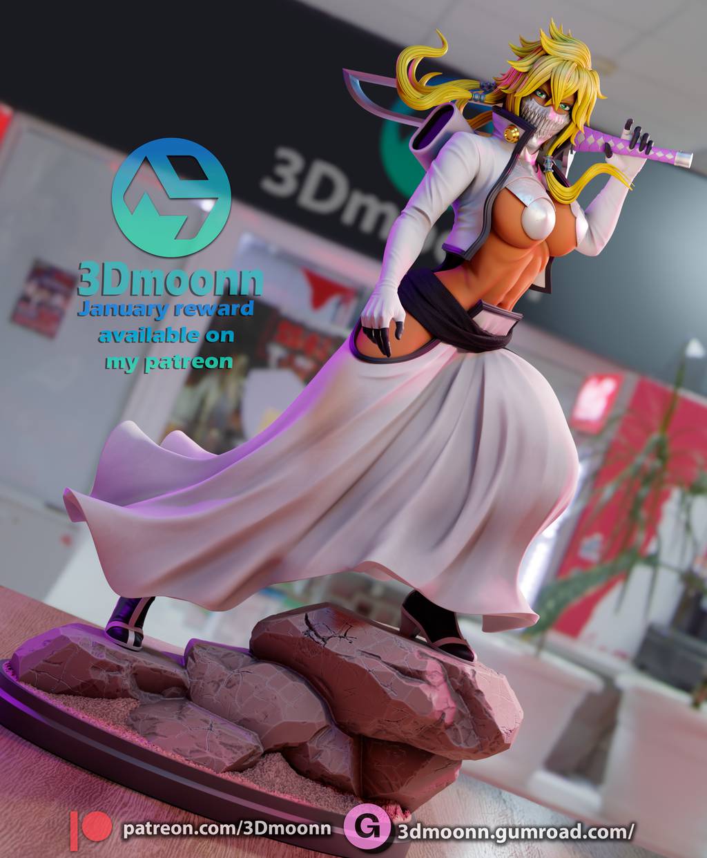 P站图纸印象馆 3Dmoonn 死神 蒂雅·赫丽贝尔 3Dmoonn 死神 蒂雅·赫丽贝尔