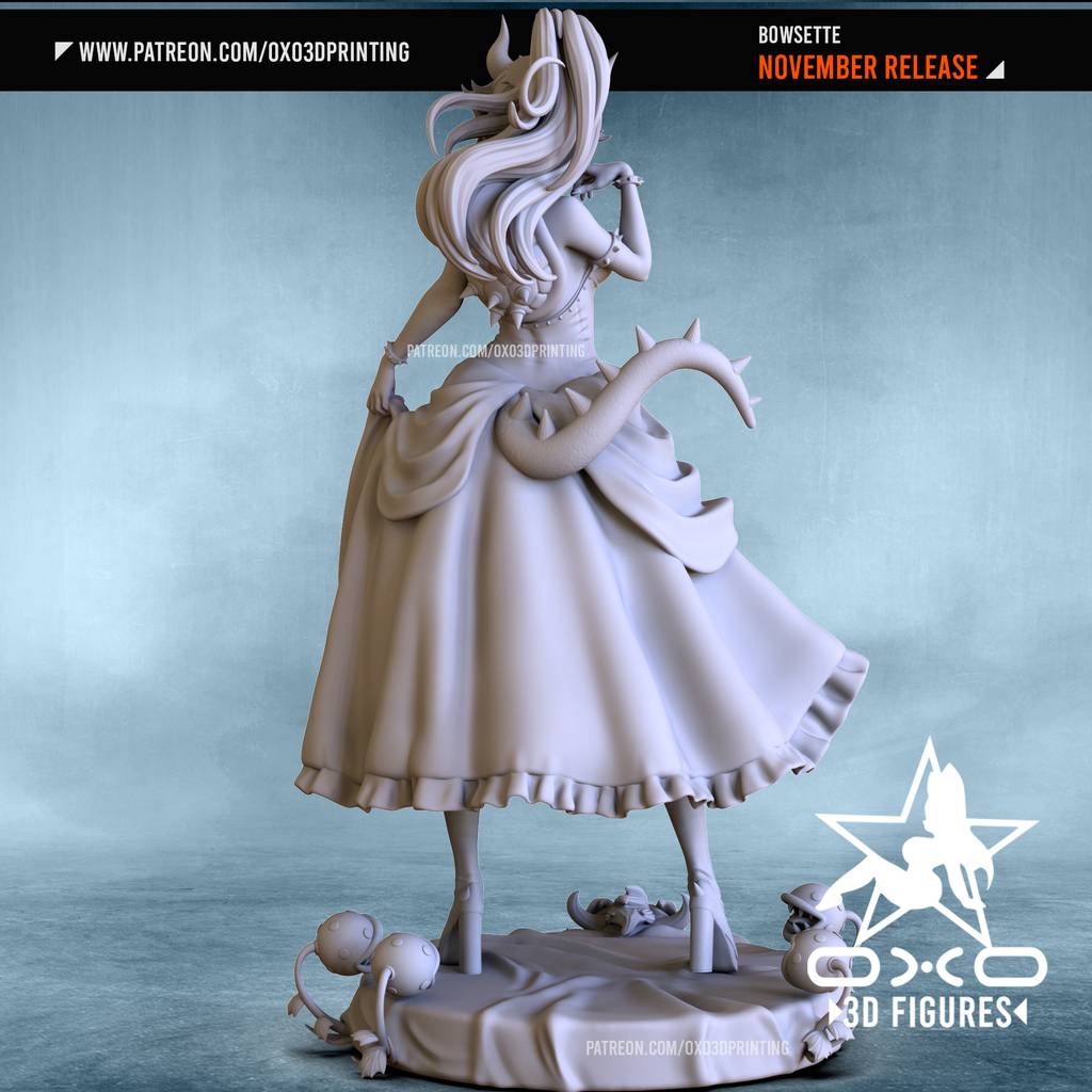 P站图纸印象馆 OXO3D 超级马里奥 库巴公主 OXO3D 超级马里奥 库巴公主