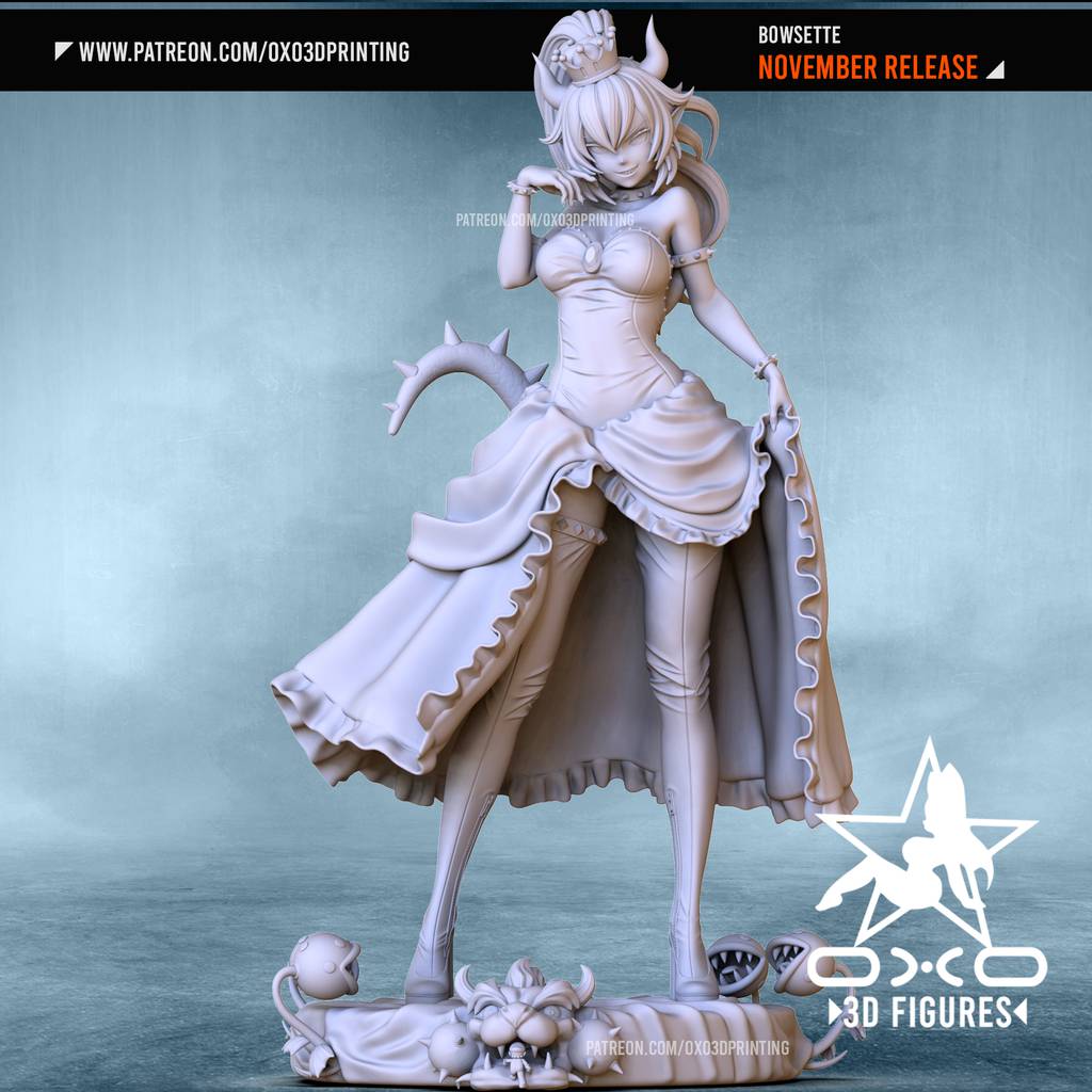 P站图纸印象馆 OXO3D 超级马里奥 库巴公主 OXO3D 超级马里奥 库巴公主