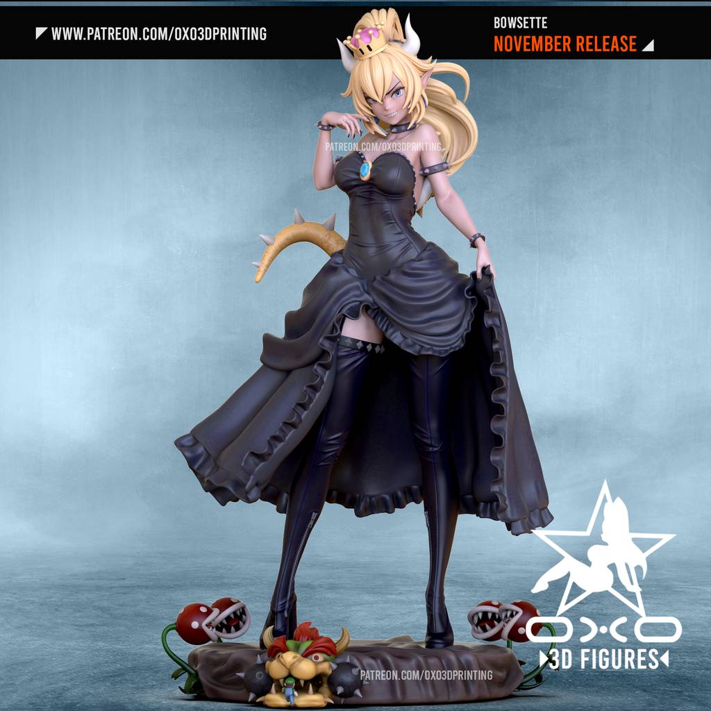 P站图纸印象馆 OXO3D 超级马里奥 库巴公主 OXO3D 超级马里奥 库巴公主