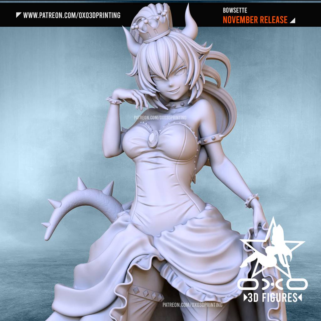 P站图纸印象馆 OXO3D 超级马里奥 库巴公主 OXO3D 超级马里奥 库巴公主