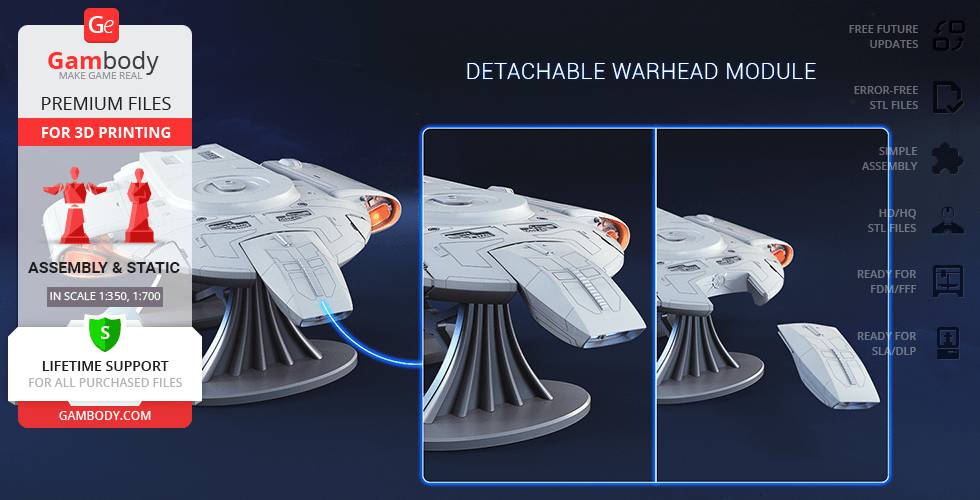 P站图纸印象馆 Gambody 星际迷航 联邦星舰挑战号 Gambody 星际迷航 联邦星舰挑战号