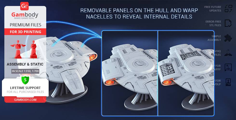 P站图纸印象馆 Gambody 星际迷航 联邦星舰挑战号 Gambody 星际迷航 联邦星舰挑战号