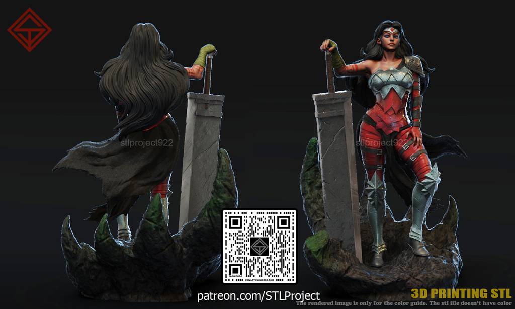 P站图纸印象馆 STL Project DC漫画 神奇女侠 STL Project DC漫画 神奇女侠