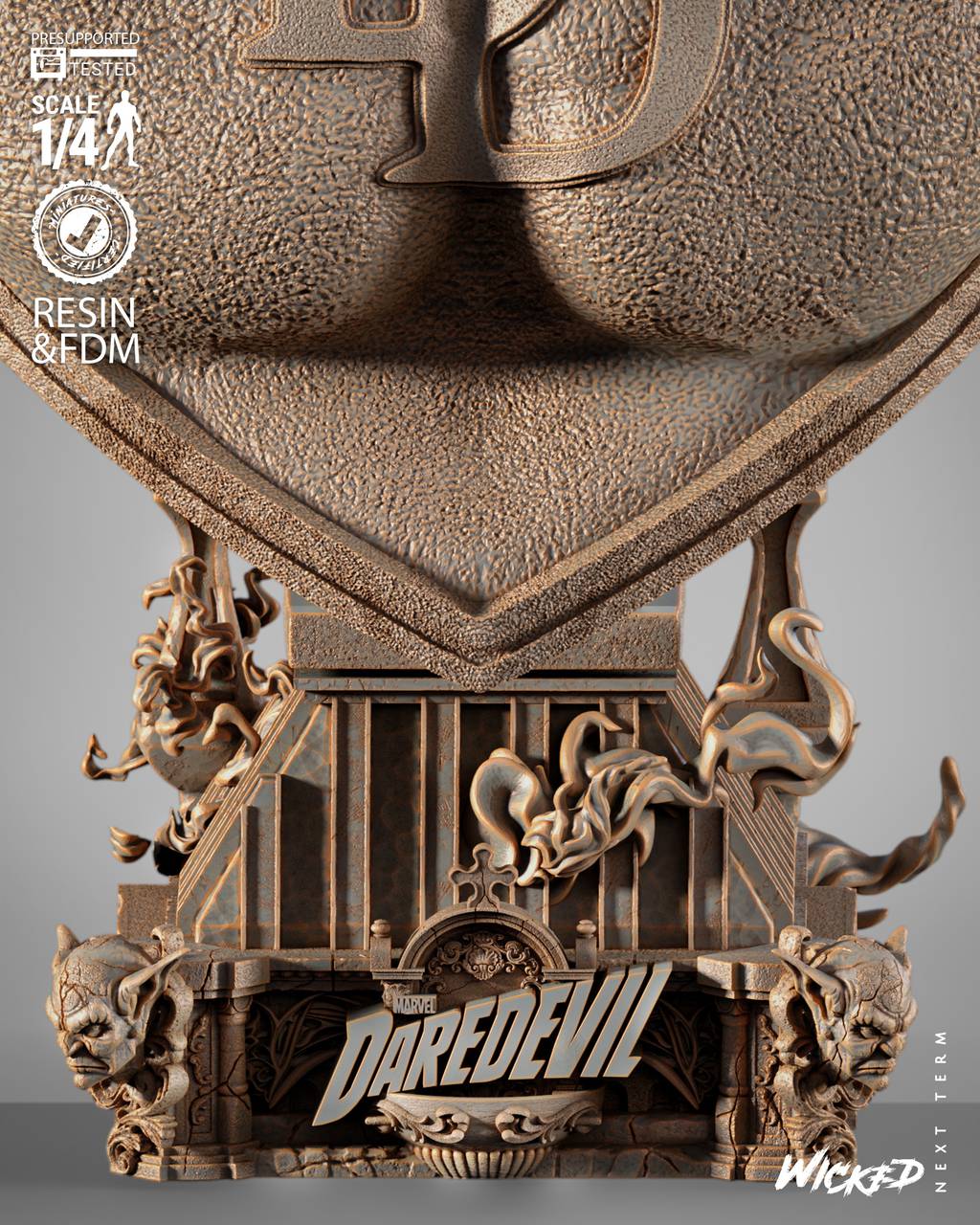 P站图纸印象馆 3DWicked 漫威 夜魔侠 3DWicked 漫威 夜魔侠