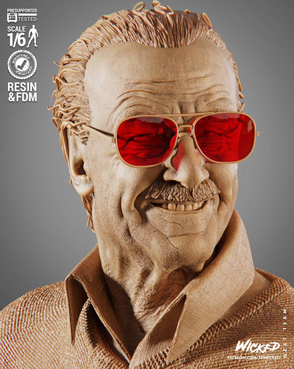 P站图纸印象馆 3DWicked 漫威 斯坦·李 3DWicked 漫威 斯坦·李