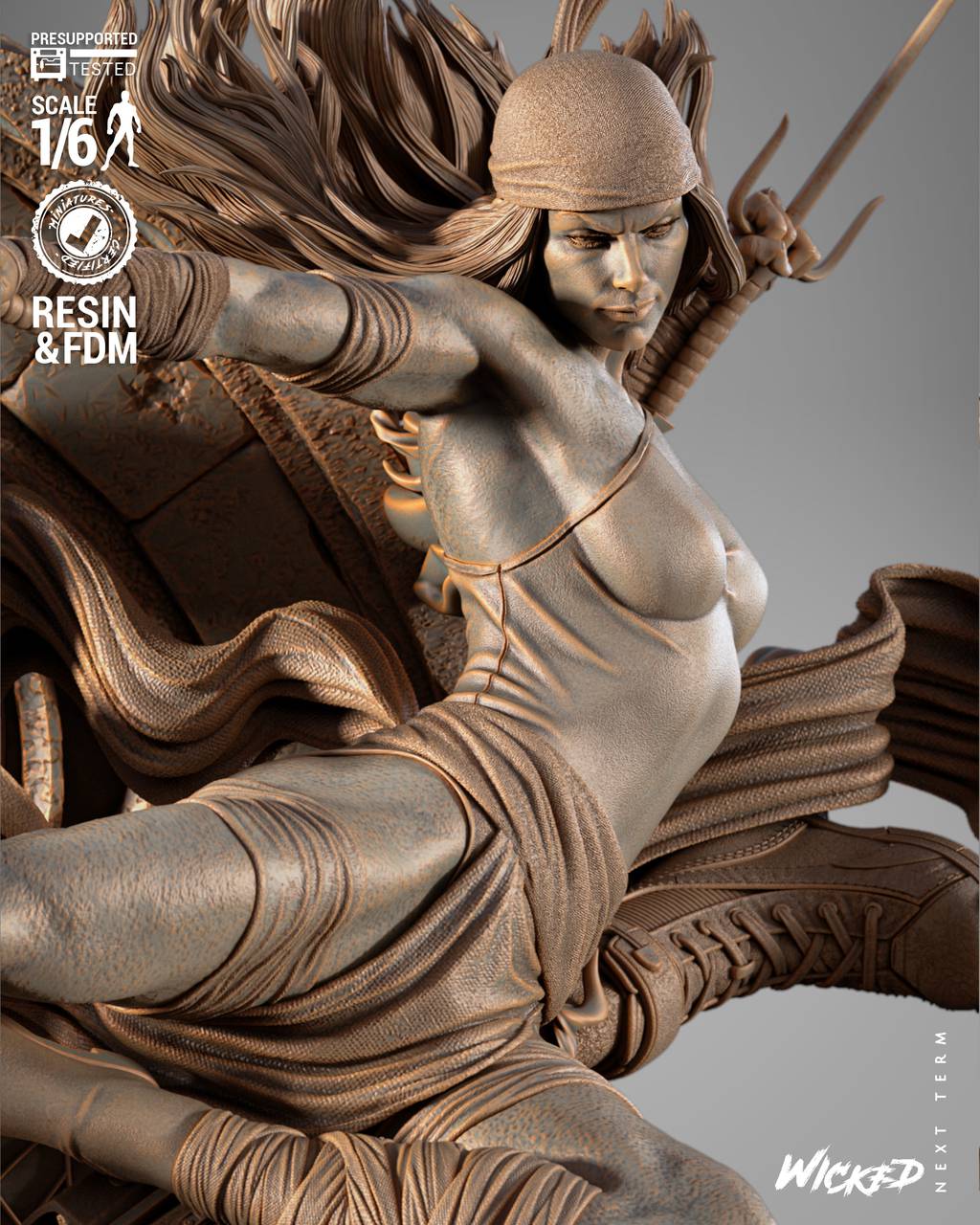 P站图纸印象馆 3DWicked 漫威 夜魔侠和艾丽卡 3DWicked 漫威 夜魔侠和艾丽卡