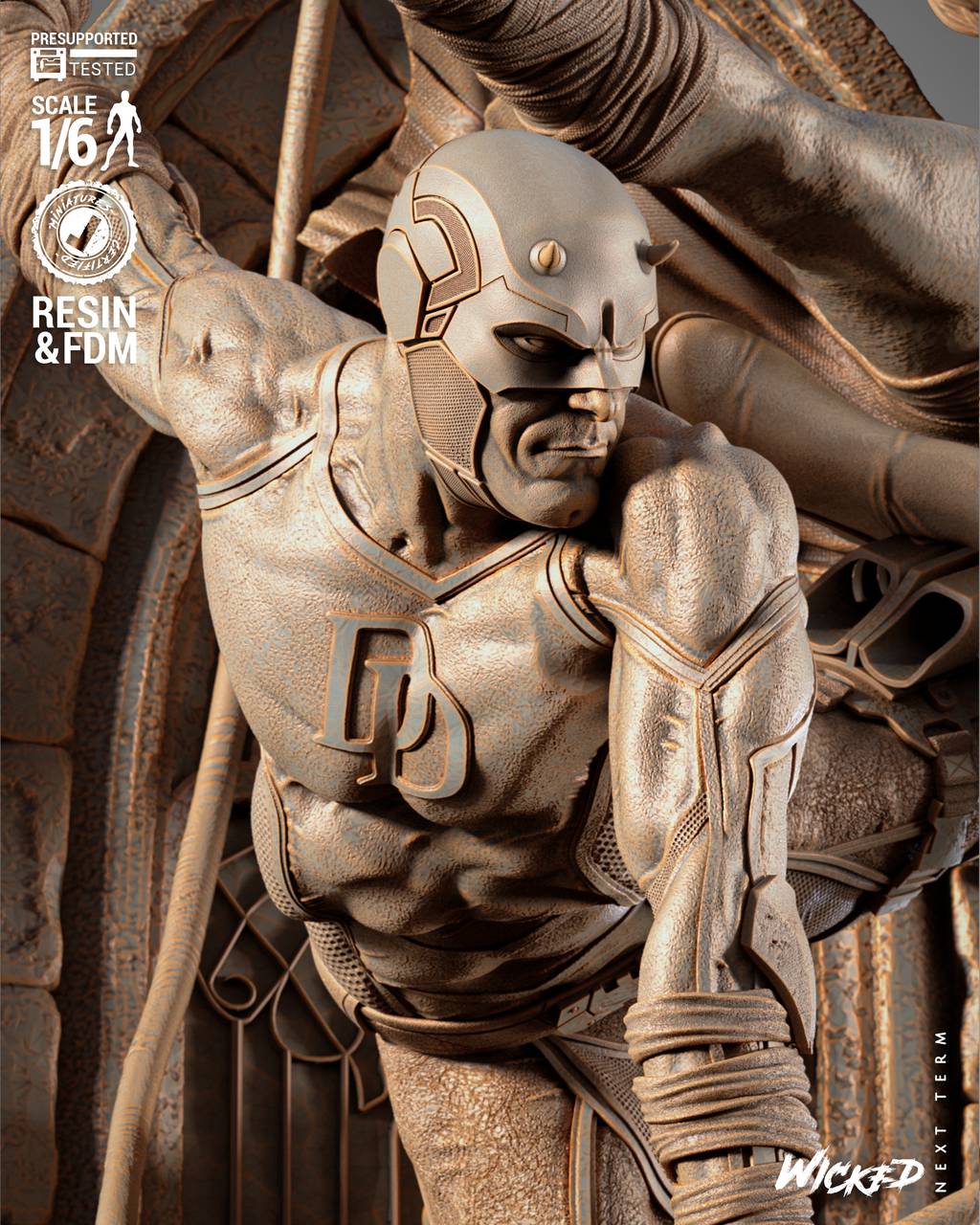 P站图纸印象馆 3DWicked 漫威 夜魔侠和艾丽卡 3DWicked 漫威 夜魔侠和艾丽卡