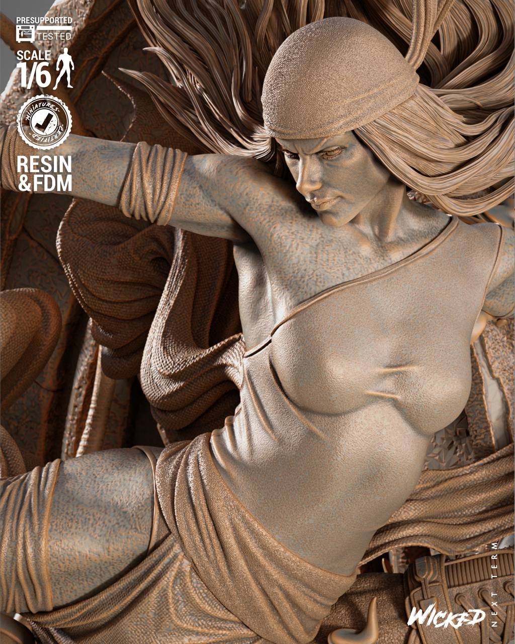 P站图纸印象馆 3DWicked 漫威 夜魔侠和艾丽卡 3DWicked 漫威 夜魔侠和艾丽卡