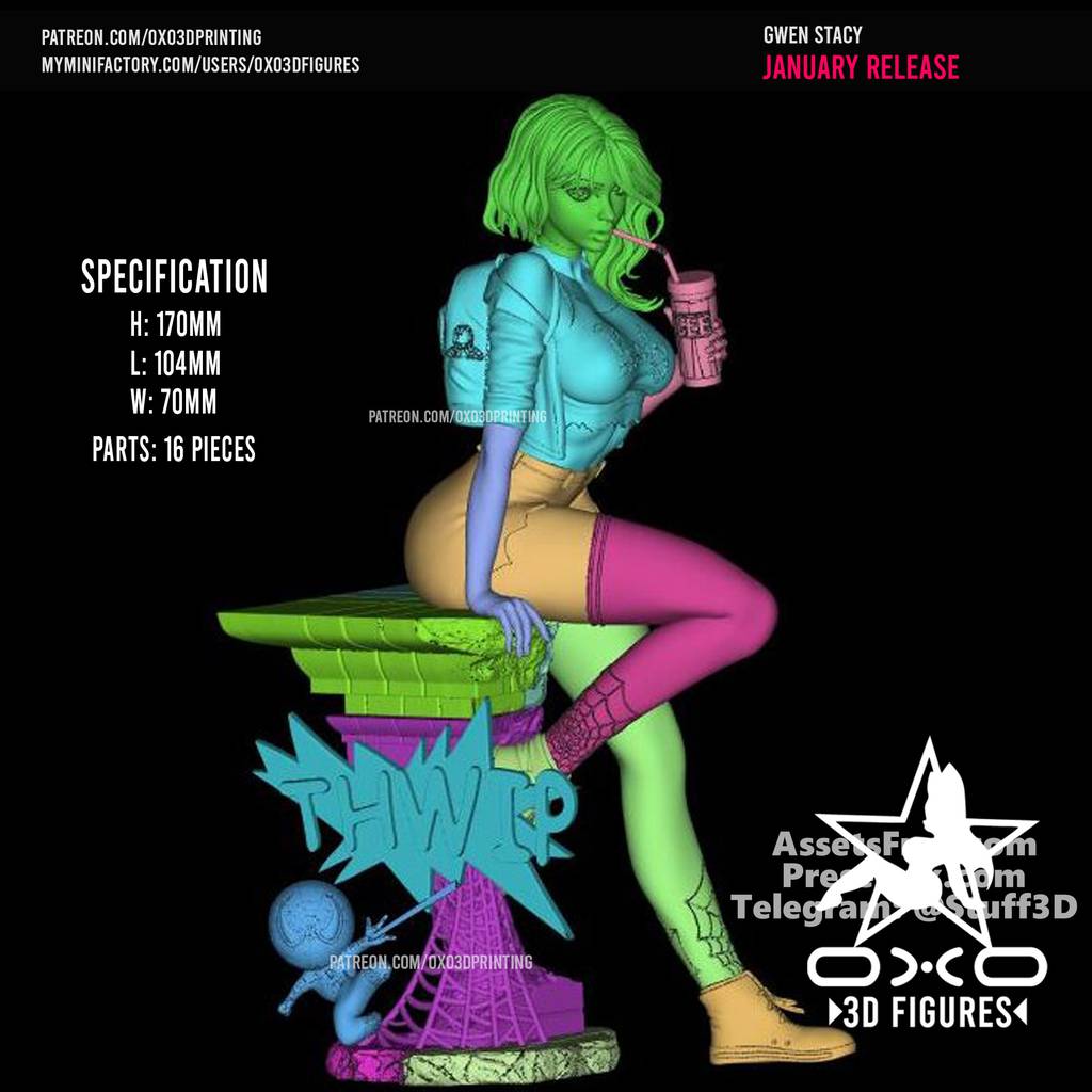 P站图纸印象馆 OXO3D 漫威 格温·史蒂芬妮 OXO3D 漫威 格温·史蒂芬妮