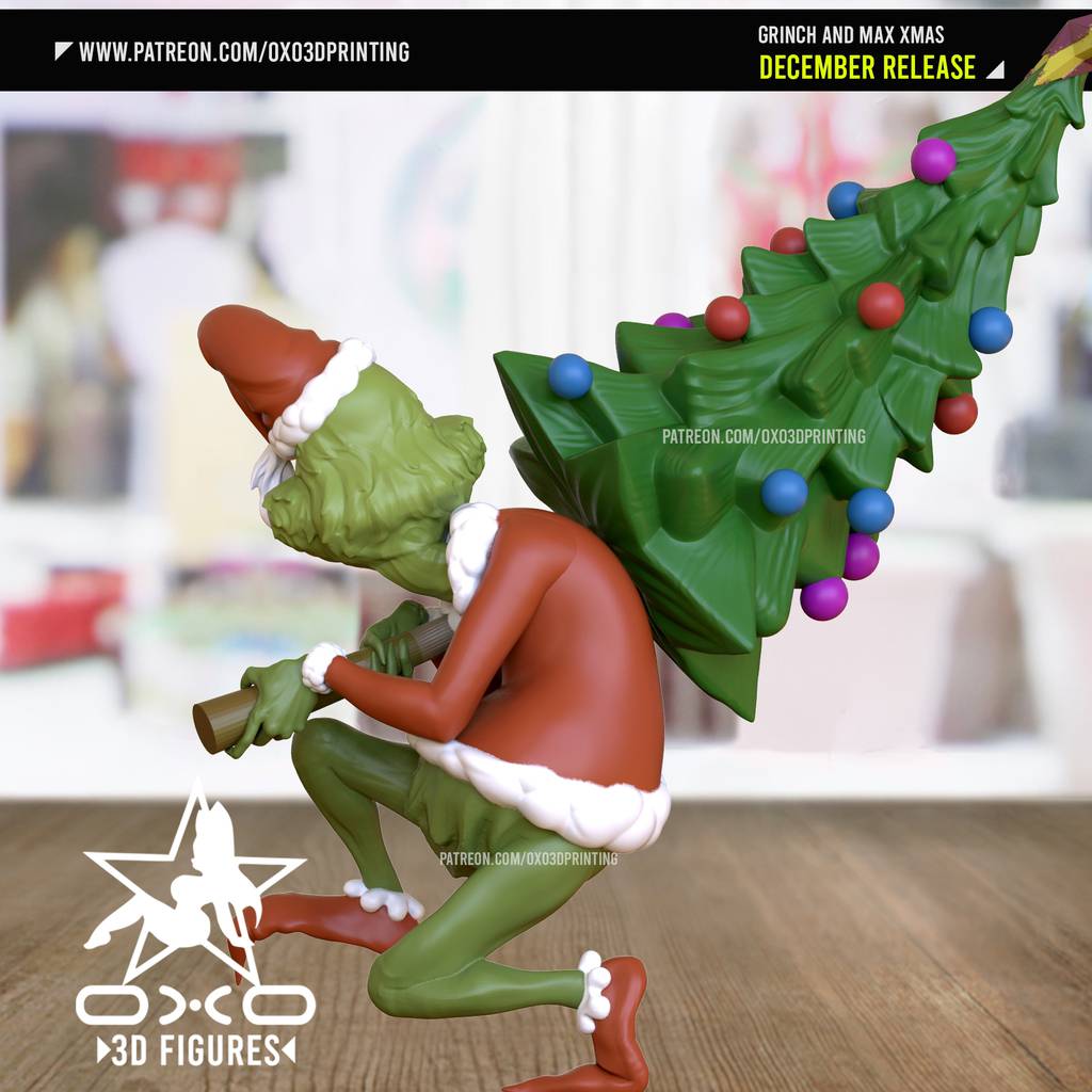 P站图纸印象馆 OXO3D 圣诞怪杰 绿毛怪格林奇 OXO3D 圣诞怪杰 绿毛怪格林奇