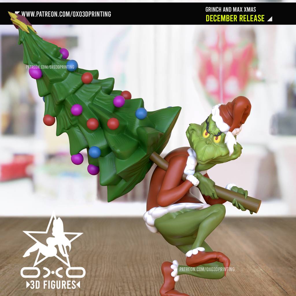 P站图纸印象馆 OXO3D 圣诞怪杰 绿毛怪格林奇 OXO3D 圣诞怪杰 绿毛怪格林奇