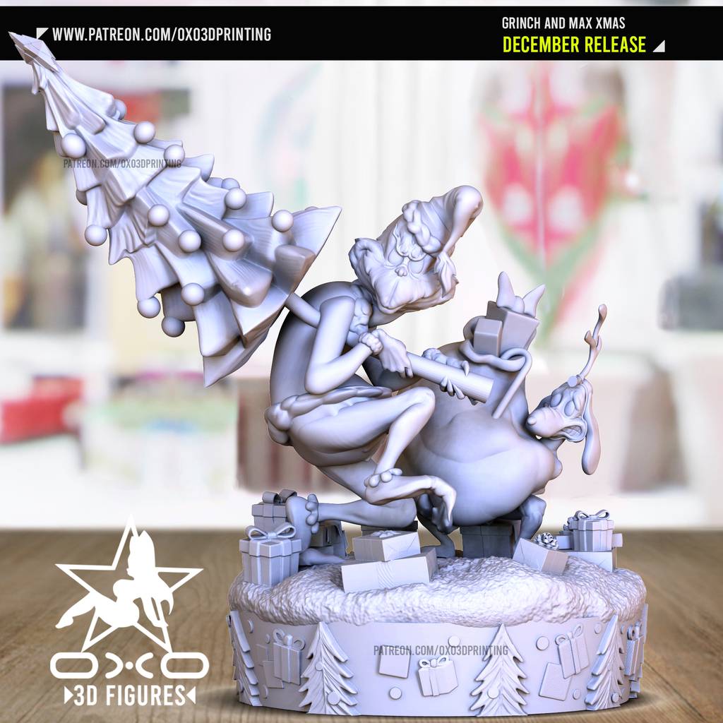 P站图纸印象馆 OXO3D 圣诞怪杰 绿毛怪格林奇 OXO3D 圣诞怪杰 绿毛怪格林奇