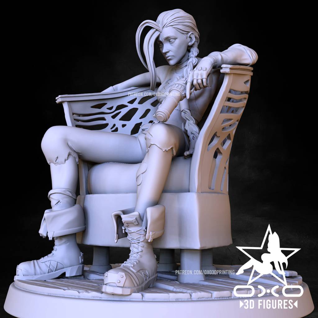 P站图纸印象馆 OXO3D 英雄联盟 暴走萝莉 金克丝 OXO3D 英雄联盟 暴走萝莉 金克丝