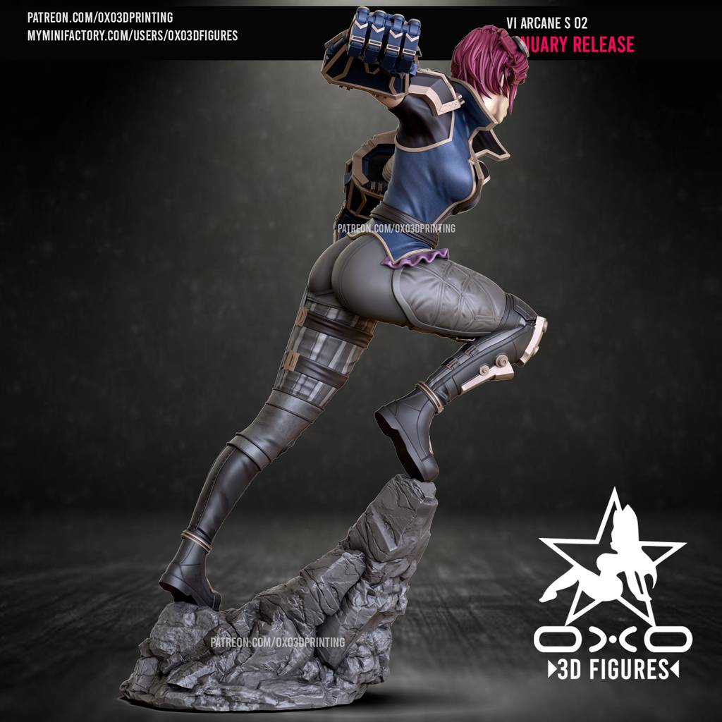 P站图纸印象馆 OXO3D 英雄联盟 皮城执法官 蔚 OXO3D 英雄联盟 皮城执法官 蔚