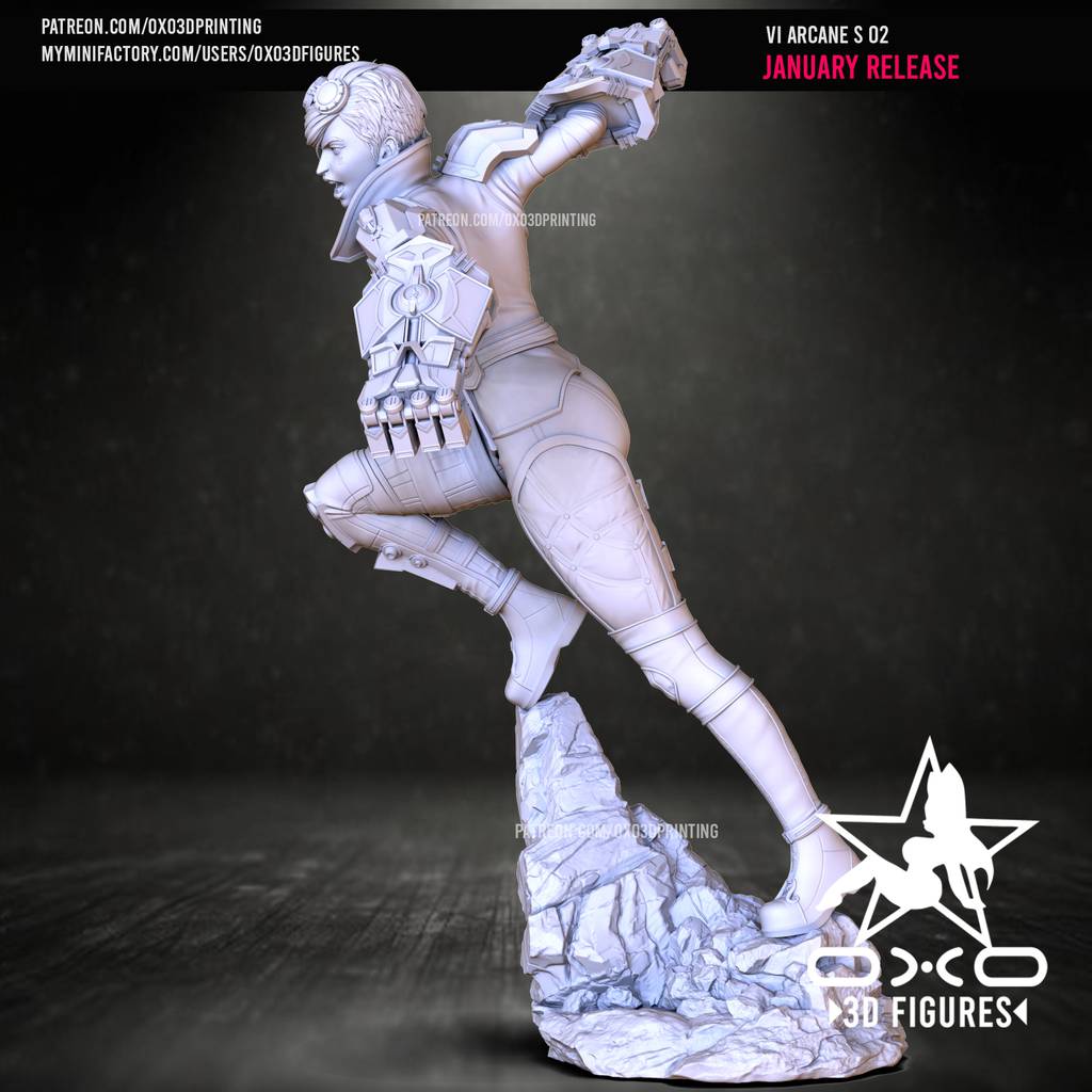 P站图纸印象馆 OXO3D 英雄联盟 皮城执法官 蔚 OXO3D 英雄联盟 皮城执法官 蔚