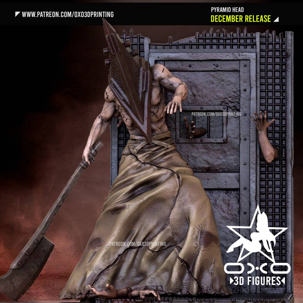 P站图纸印象馆 OXO3D 寂静岭 三角头 OXO3D 寂静岭 三角头