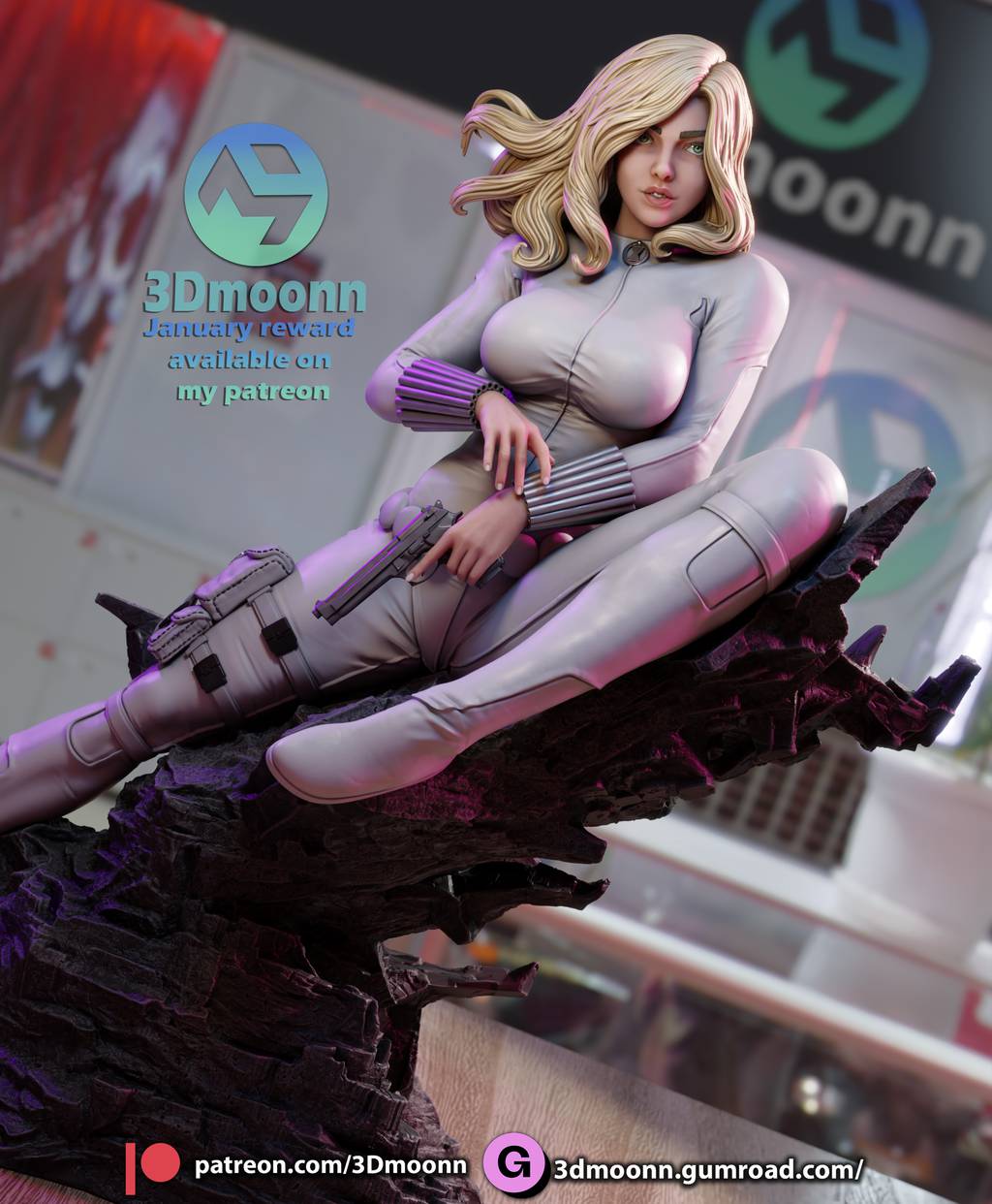 P站图纸印象馆 3Dmoonn 漫威 黑寡妇 3Dmoonn 漫威 黑寡妇