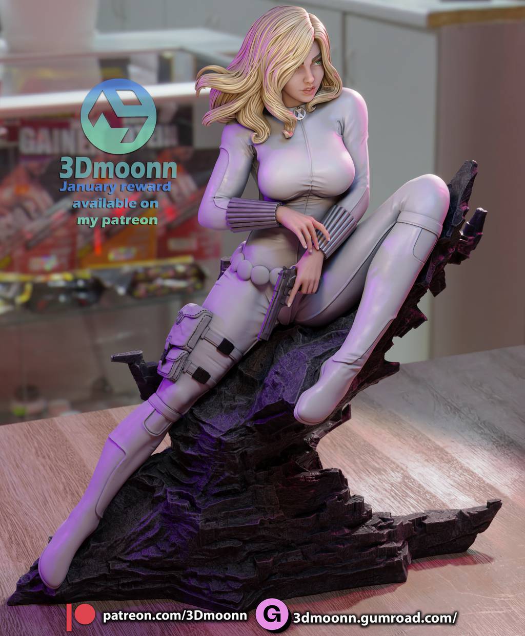 P站图纸印象馆 3Dmoonn 漫威 黑寡妇 3Dmoonn 漫威 黑寡妇