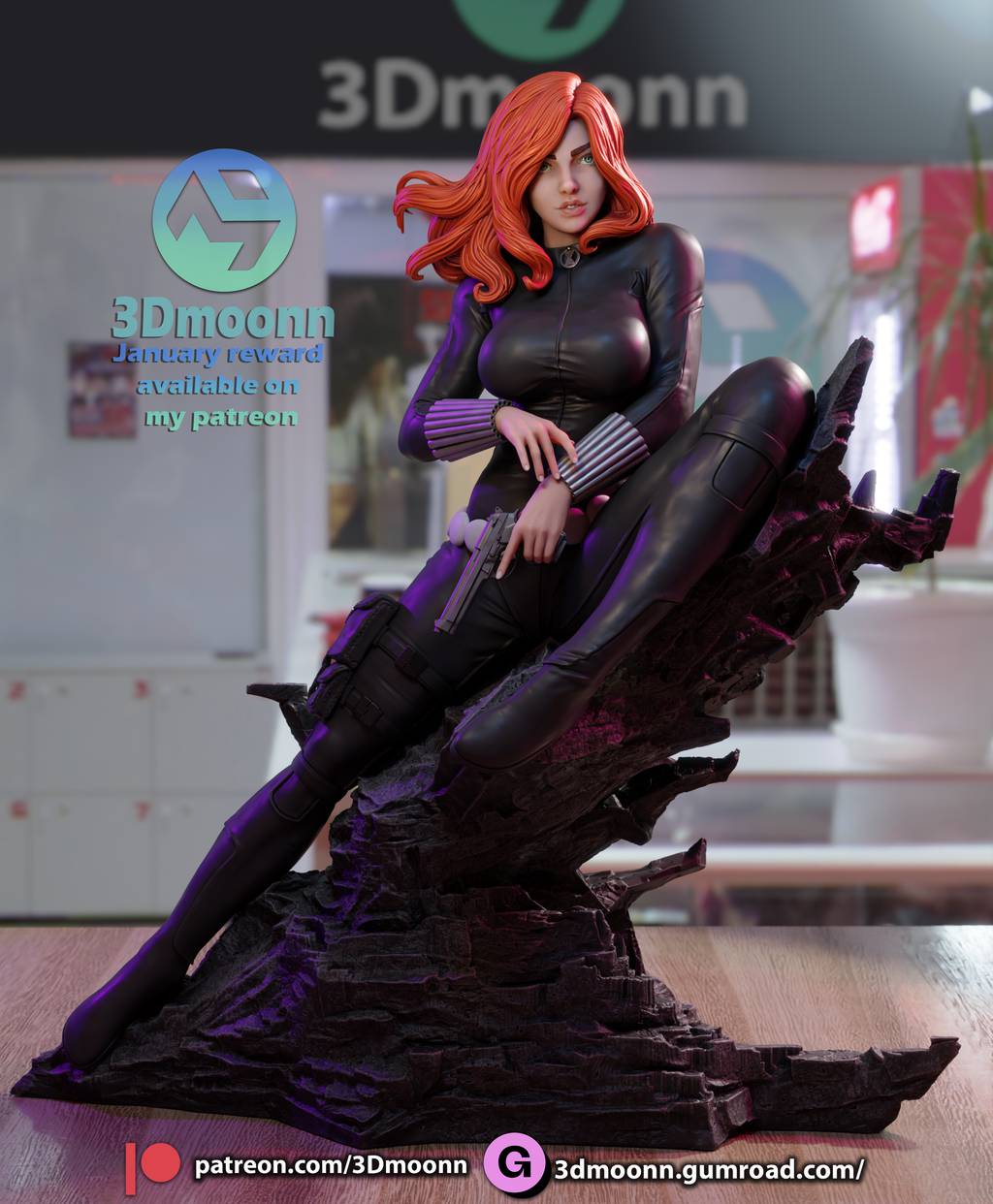 P站图纸印象馆 3Dmoonn 漫威 黑寡妇 3Dmoonn 漫威 黑寡妇