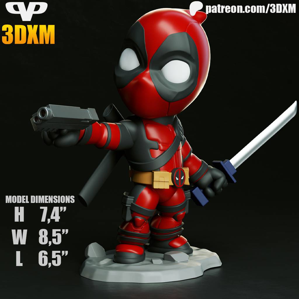 P站图纸印象馆 Chibi STL 漫威 死待 Chibi STL 漫威 死待