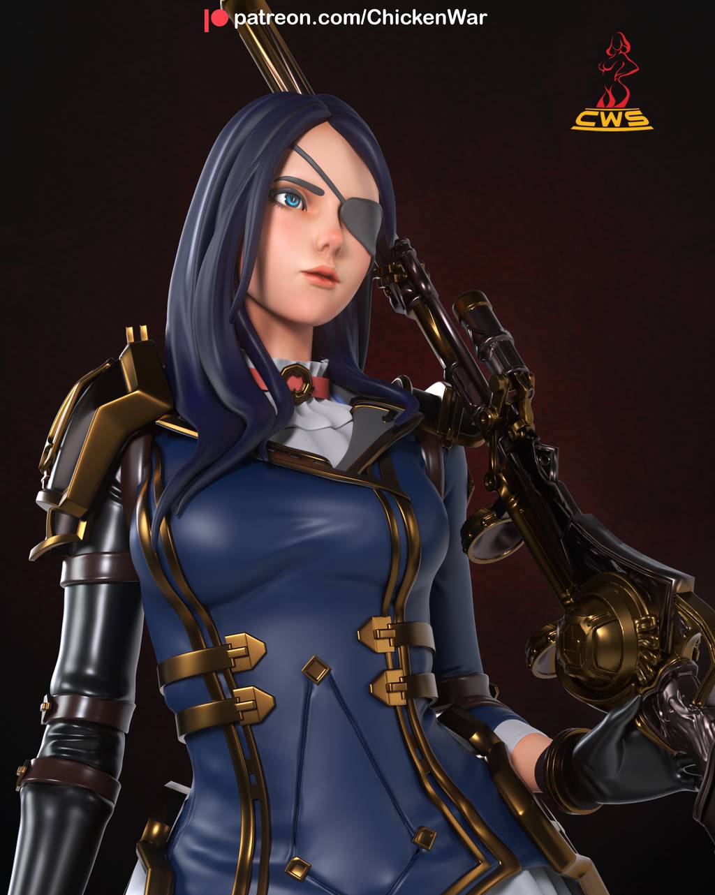 P站图纸印象馆 CW Studio 英雄联盟 双城之战 凯特琳 CW Studio 英雄联盟 双城之战 凯特琳