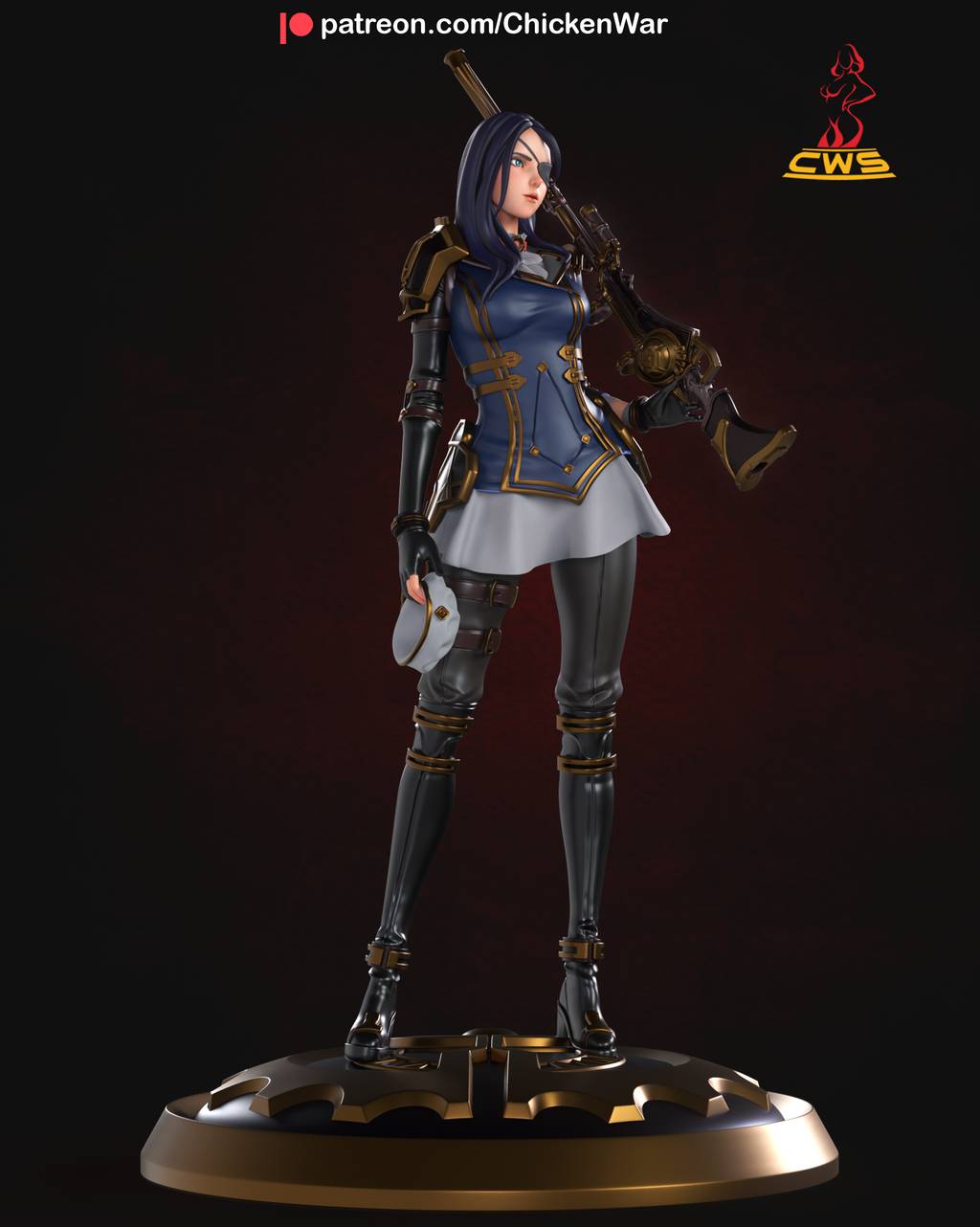 P站图纸印象馆 CW Studio 英雄联盟 双城之战 凯特琳 CW Studio 英雄联盟 双城之战 凯特琳