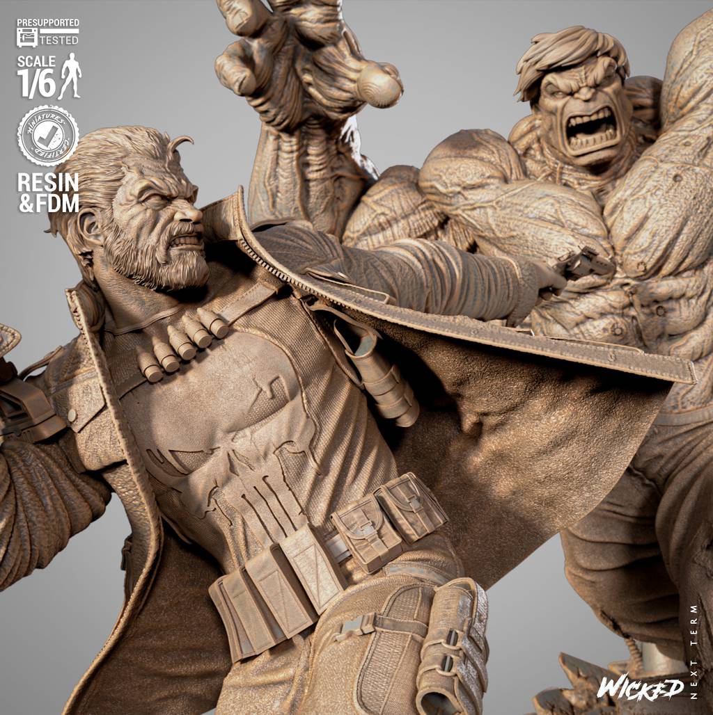 P站图纸印象馆 3DWicked 漫威 浩克和惩罚者 3DWicked 漫威 浩克和惩罚者