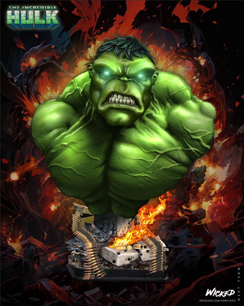 P站图纸印象馆 3DWicked 漫威 浩克 3DWicked 漫威 浩克